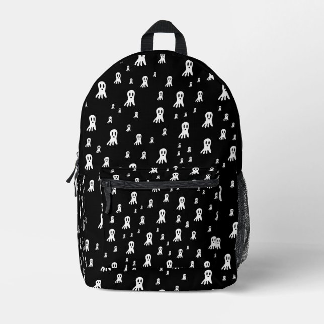 Sac À Dos Imprimé Fantômes d'Halloween foncé (Recto)