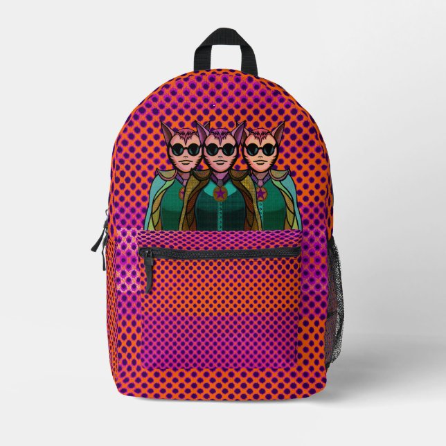 Sac À Dos Imprimé Feline characters Print Cut Sew Bag (Recto)