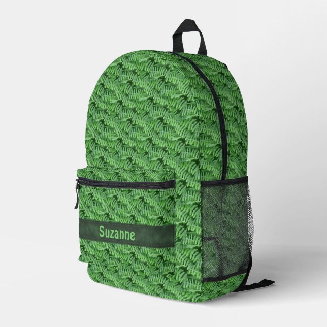 Sac À Dos Imprimé Fermes de bois vert Nature Personnalisée (Coin arrière droit)