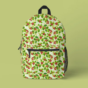 Sac À Dos Imprimé Festive Motif de fruits de canneberge, vert