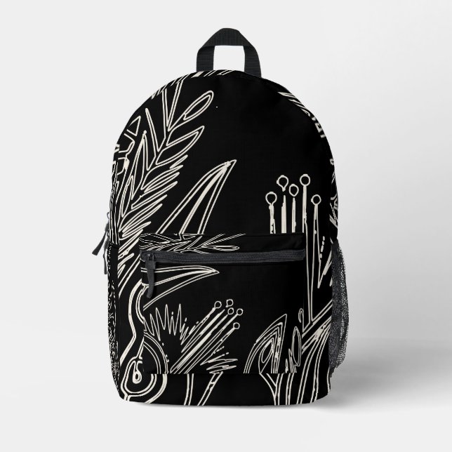 Sac À Dos Imprimé Feuille (Recto)