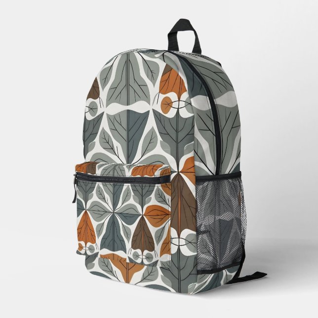 Sac À Dos Imprimé Feuille (Coin arrière droit)