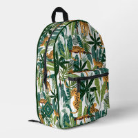 Feuilles tropicaux luxuriants et motifs de tigres