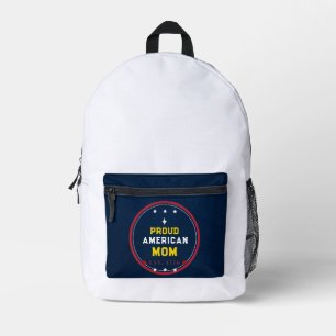 Sac À Dos Imprimé Fière maman américaine 4 juillet
