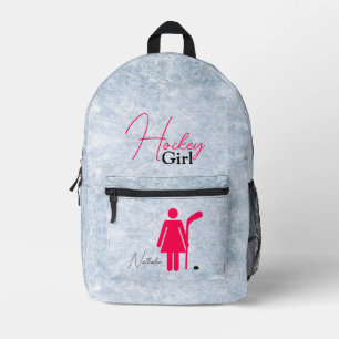Sac À Dos Imprimé Fille de hockey rose chaud