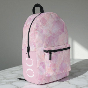 Sac À Dos Imprimé Fille personnalisée rose girly pierre précieuse jo