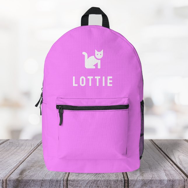 Sac À Dos Imprimé Filles de chat Jolie fille mignonne rose (Créateur téléchargé)