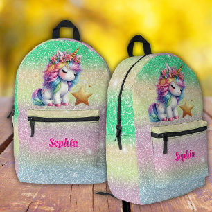 Sac À Dos Imprimé Filles Licorne magique étoile scintillante 