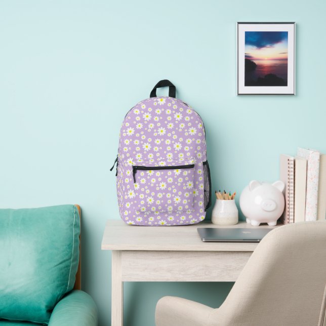 Sac À Dos Imprimé Filles mignonnes Fleurs de marguerite violette (Insitu)