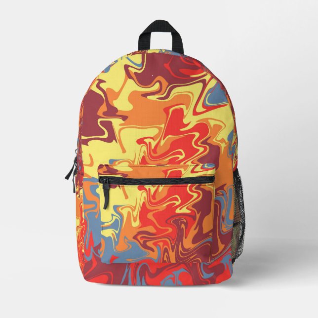 Sac À Dos Imprimé Fire Swirl Art (Recto)
