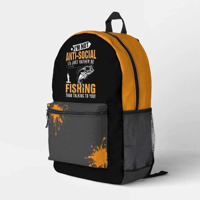 Sac À Dos Imprimé Fishing themed (Coin arrière droit)