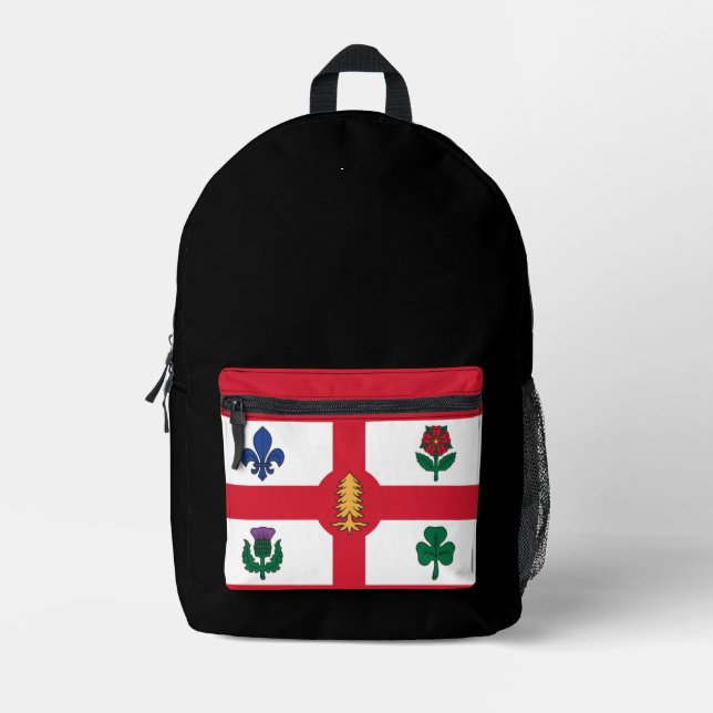 Sac À Dos Imprimé Flag of Montreal, Quebec (Recto)
