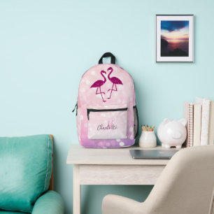 Sac À Dos Imprimé Flamants roses scintillants Paillettes roses scint