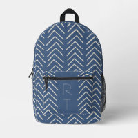 Flèches géométriques bleues tendance Monogrammes I