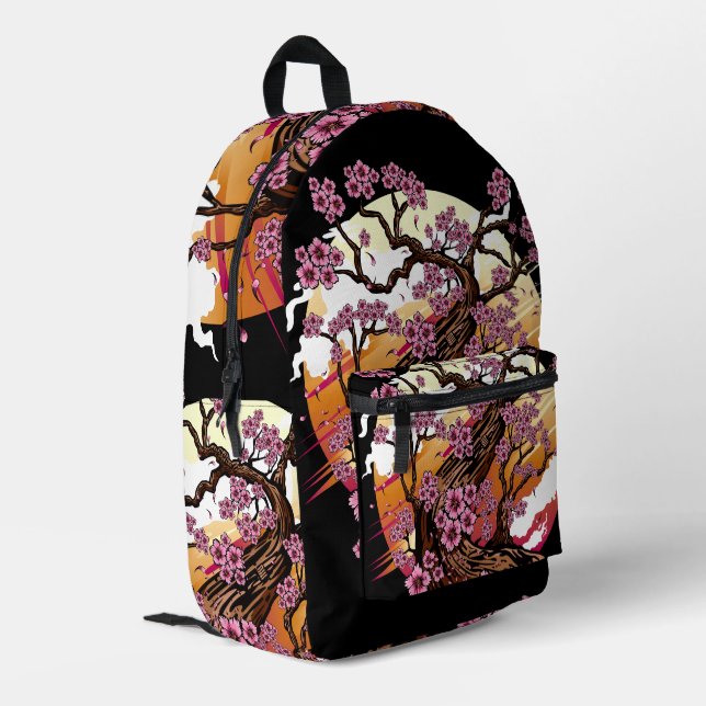 Sac À Dos Imprimé Fleur de cerisier sauvage (Coin arrière gauche)