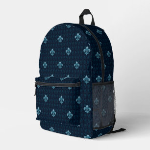 Sac À Dos Imprimé Fleur De Lis Motif