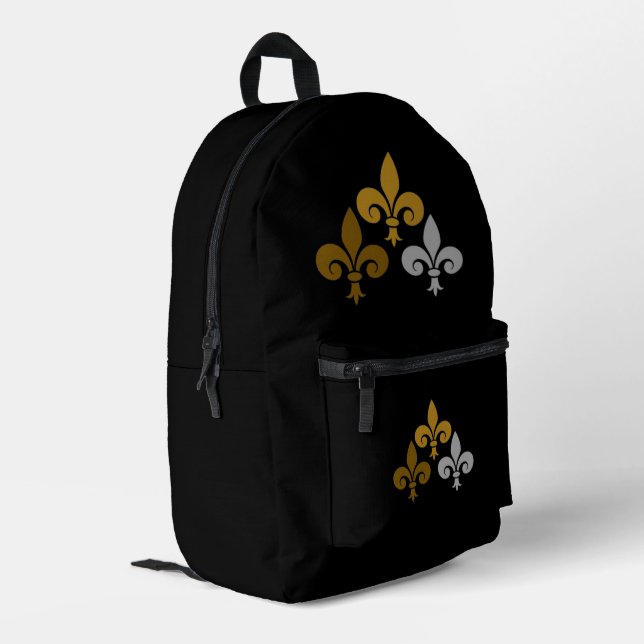 Sac À Dos Imprimé Fleur de Lys (Coin arrière gauche)