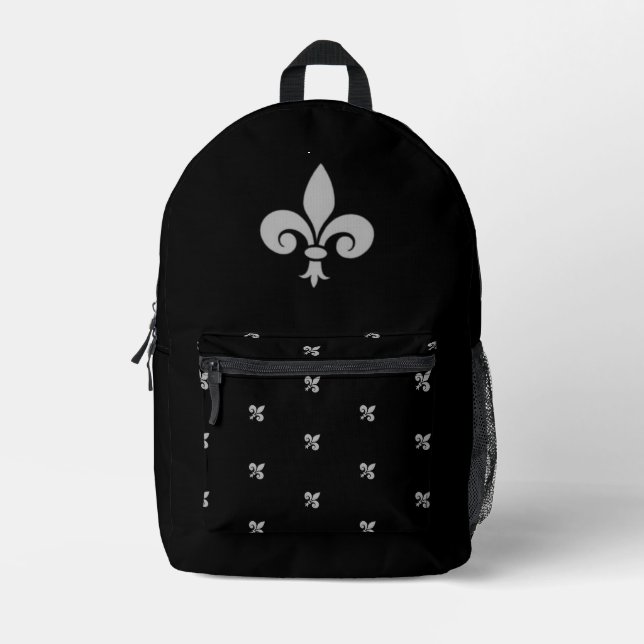Sac À Dos Imprimé Fleur de Lys  (Recto)