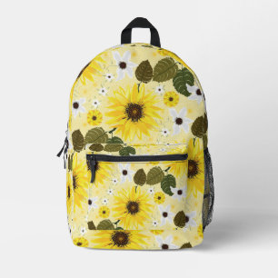 Sac À Dos Imprimé Fleur de tournesol jaune Floral
