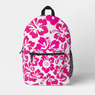 Sac À Dos Imprimé fleur d'hibiscus tropical hawaii rose