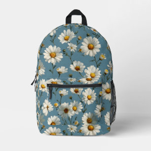 Sac À Dos Imprimé Fleur marguerite en bleu incomparable