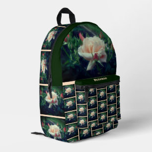 Sac À Dos Imprimé Fleur Rose de Pêche douce Nature personnalisée