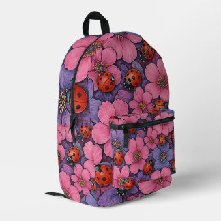 Sac À Dos Imprimé Fleurs de coccinelle