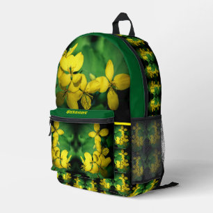 Sac À Dos Imprimé Fleurs de géranium sauvage personnalisées