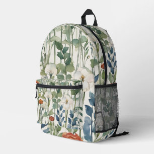 Sac À Dos Imprimé Fleurs de printemps  Art aquarelle