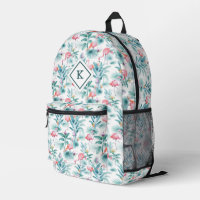 Fleurs tropicales roses flamants roses motif