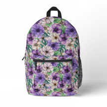 Fleurs violettes et roses