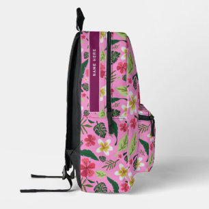 Sac à dos imprimé floral tropical