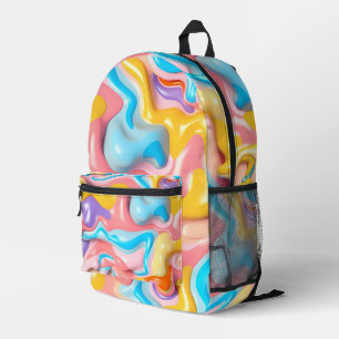 Sac À Dos Imprimé Fluide en plastique brillant Abstrait
