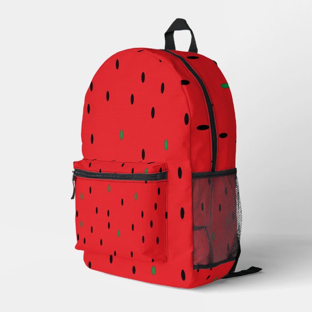 Sac À Dos Imprimé Fond de pastèque rouge (Coin arrière droit)