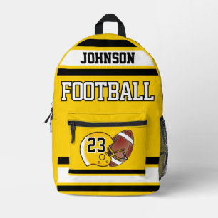 Sac À Dos Imprimé Football Jaune - Modifiable