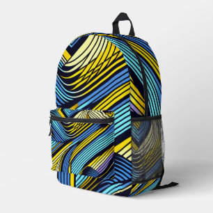 Sac À Dos Imprimé Forme d'onde Abstraite
