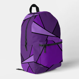 Sac À Dos Imprimé Formes géométriques violettes Abstraites