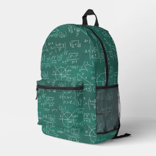 Sac À Dos Imprimé Formules mathématiques Geek vert