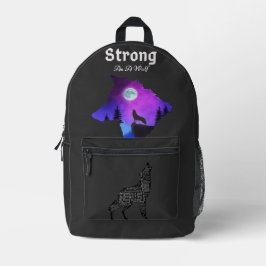 Sac À Dos Imprimé Forte comme l'esprit du loup