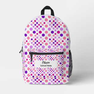Sac À Dos Imprimé Fournitures scolaires Point Coloré Retour à l'écol
