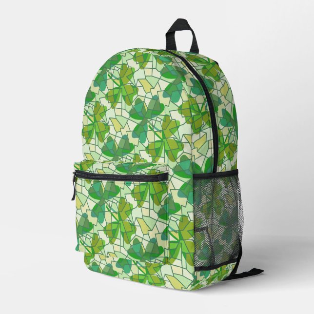 Sac À Dos Imprimé Fragments shamrocks (Coin arrière droit)