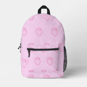 Sac À Dos Imprimé Fraise rose pâle