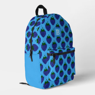 Sac À Dos Imprimé Fraises d'été bleues