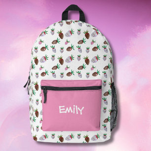 Sac À Dos Imprimé Fraises recouvertes de chocolat à l'aquarelle