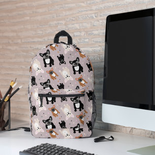 Sac À Dos Imprimé Frenchies mignon Motif français Bulldog