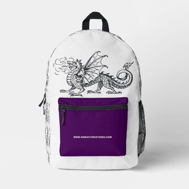 Sac À Dos Imprimé Fumée et feu (Recto)