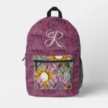 Fun Classy Script Denim Flowers Dames Ados Filles