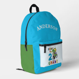 Sac À Dos Imprimé Funny Dinosaur 2e année Nom personnalisé