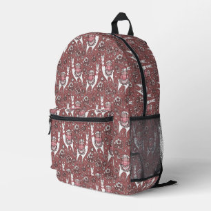 Sac À Dos Imprimé Funny Llamas Motif