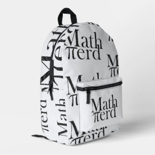 Sac À Dos Imprimé Funny Pi Math Enseignant en Sciences Nerd Noir et